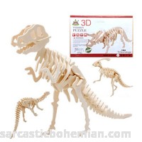 3D Wooden Simulation Animal Dinosaur Assembly Puzzle Model Toy for Kids and Adults 6 piece B077L5DC4V